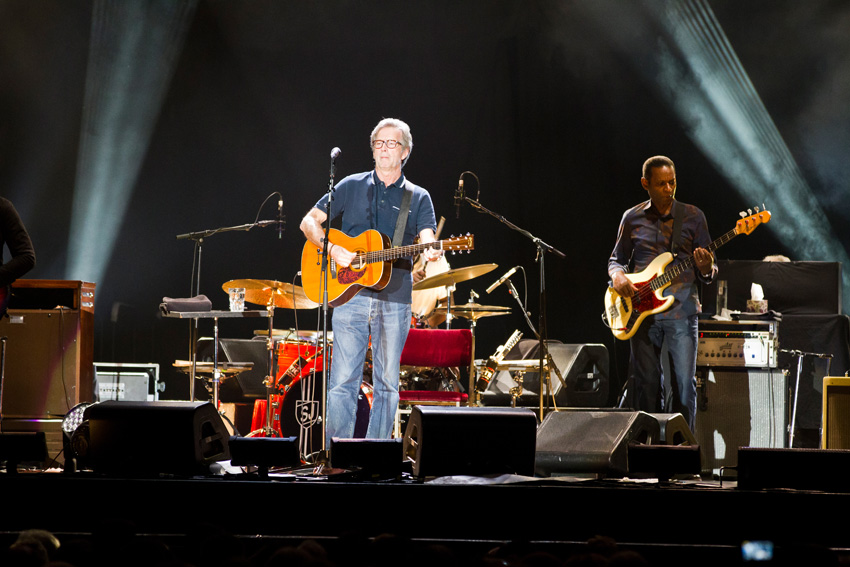 Eric Clapton am 14. Juni 2013 beim Konzert in der König-Pilsener-Arena in Oberhausen.